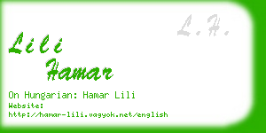 lili hamar business card